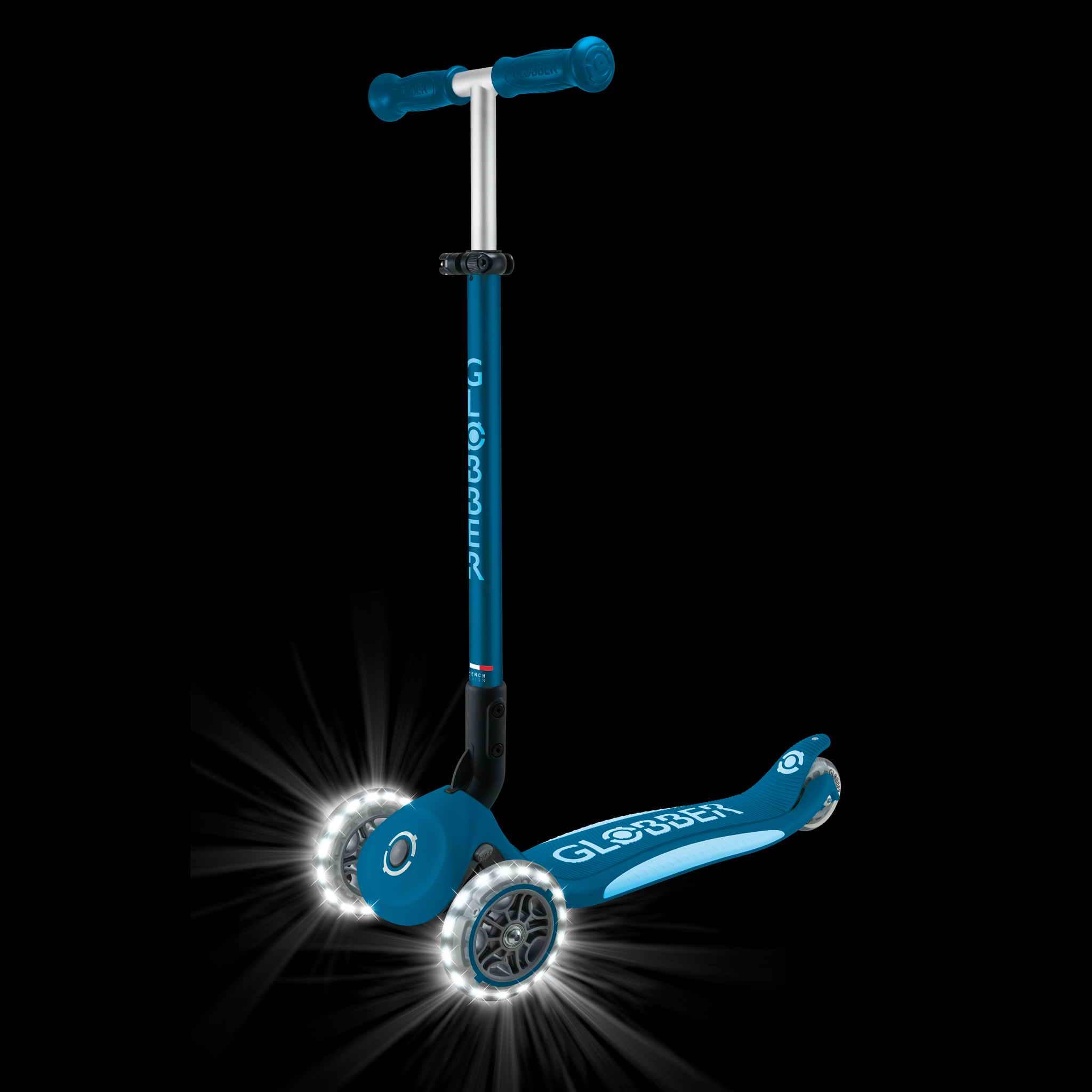 Самокат Globber-Elite Lights Deep Blue - фото 2