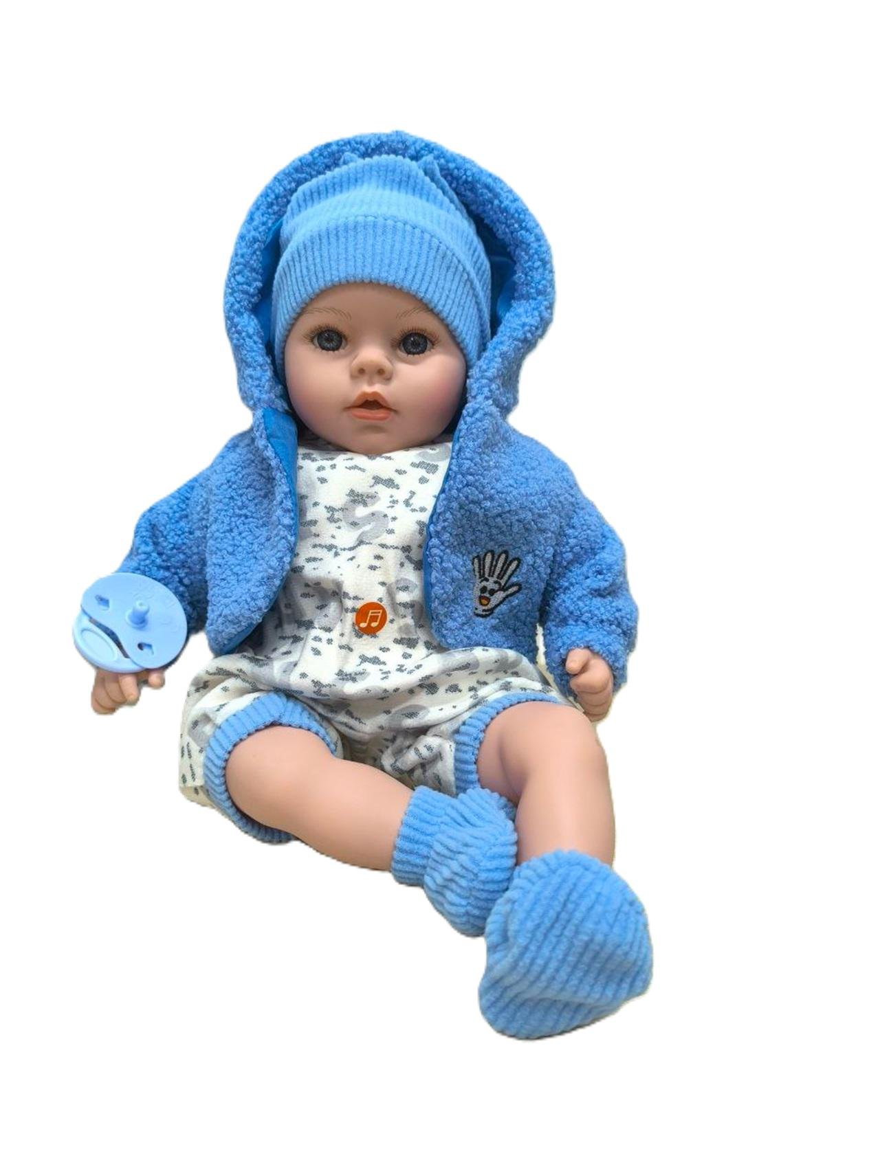 Пупс LimoToy Мій малюк м'яконабивний музичний 45 см Блакитний (М 4014-1-1 UA)