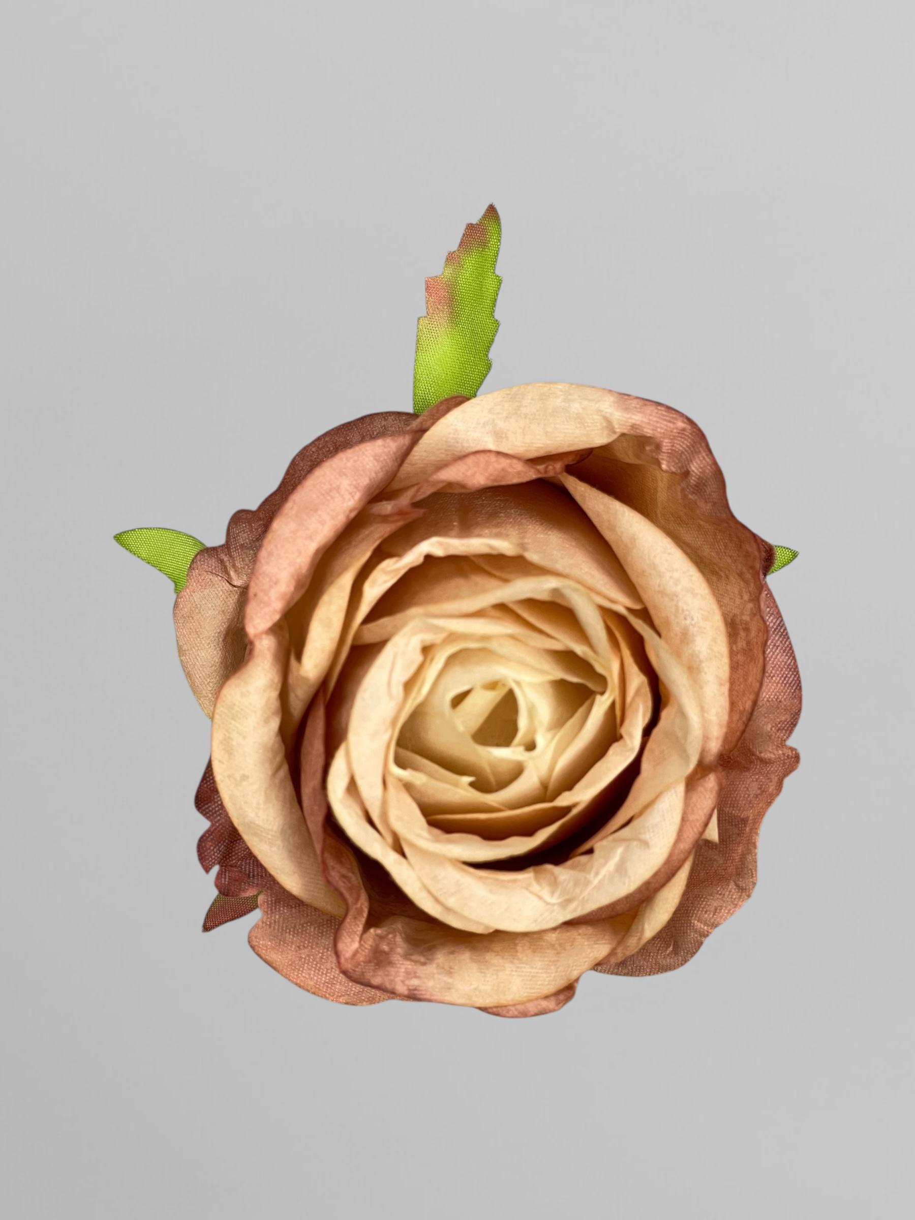 Искусственная головка розы для декора M 7 см Пильно-розовый (К02116)