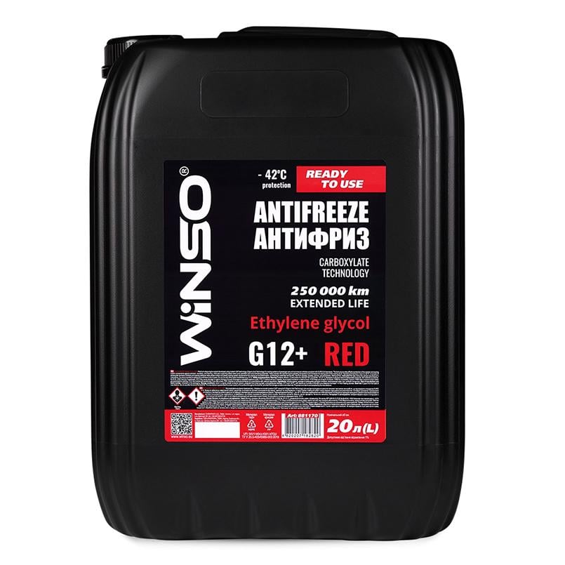 Антифриз Winso Antifreeze & Coolant Red G12+ -42°C готовый 20 л Красный (881170)