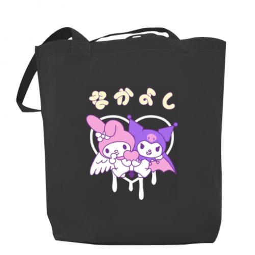 Шоппер Kuromi and My Melody 37x41 см Темно-серый (12695552-28-181389)