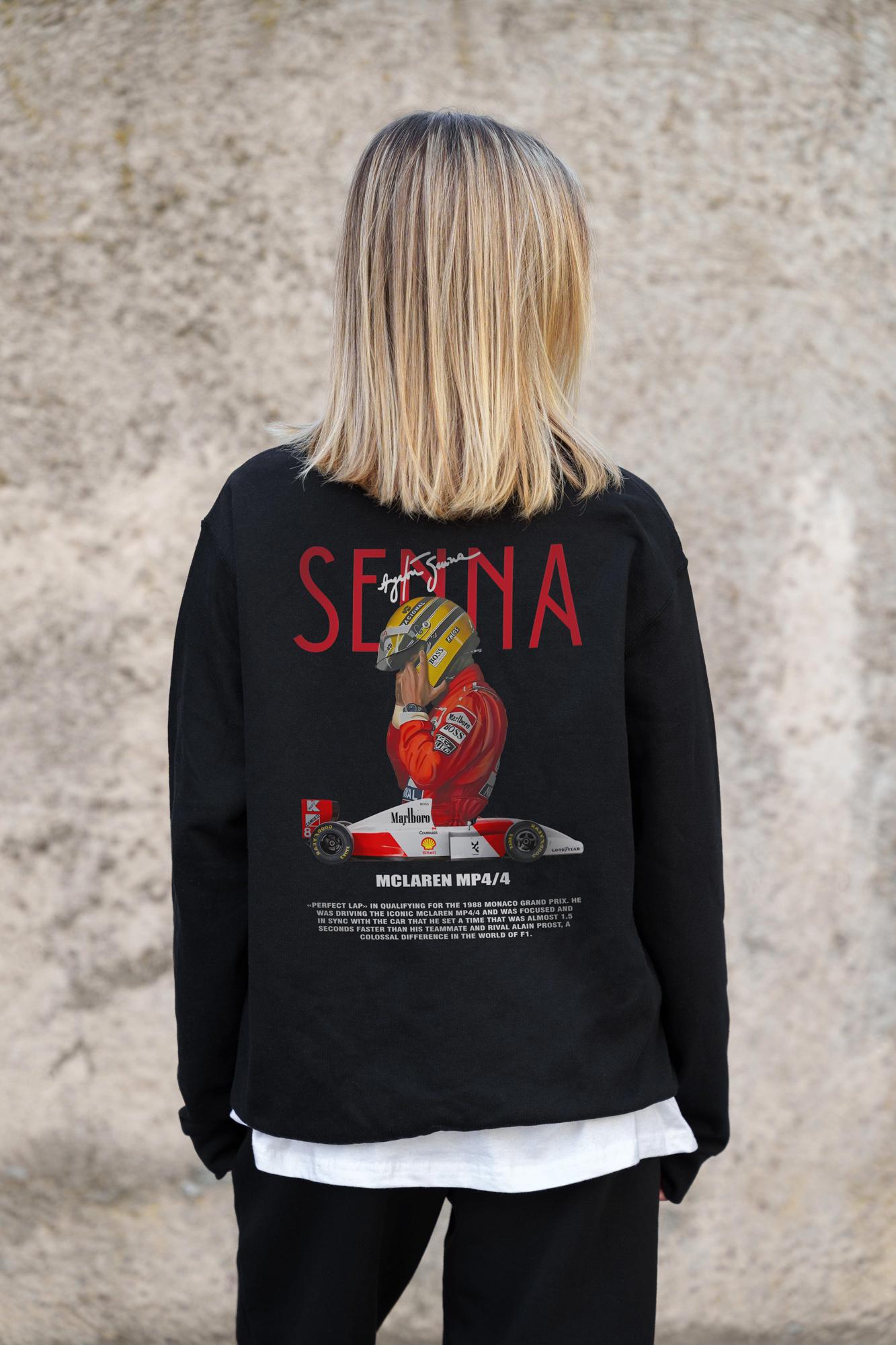 Свитшот оверсайз с принтом Without Senna S/M Black (S/M8055650) - фото 8