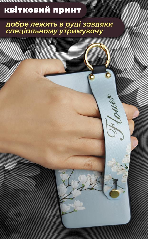 Чехол SHLab для Xiaomi Redmi Note 10 Flower White + два ремешка с карабином (25877) - фото 3 Чехол SHLab для Xiaomi Redmi Note 10 Flower White + два ремешка с карабином (25877) - фото 3