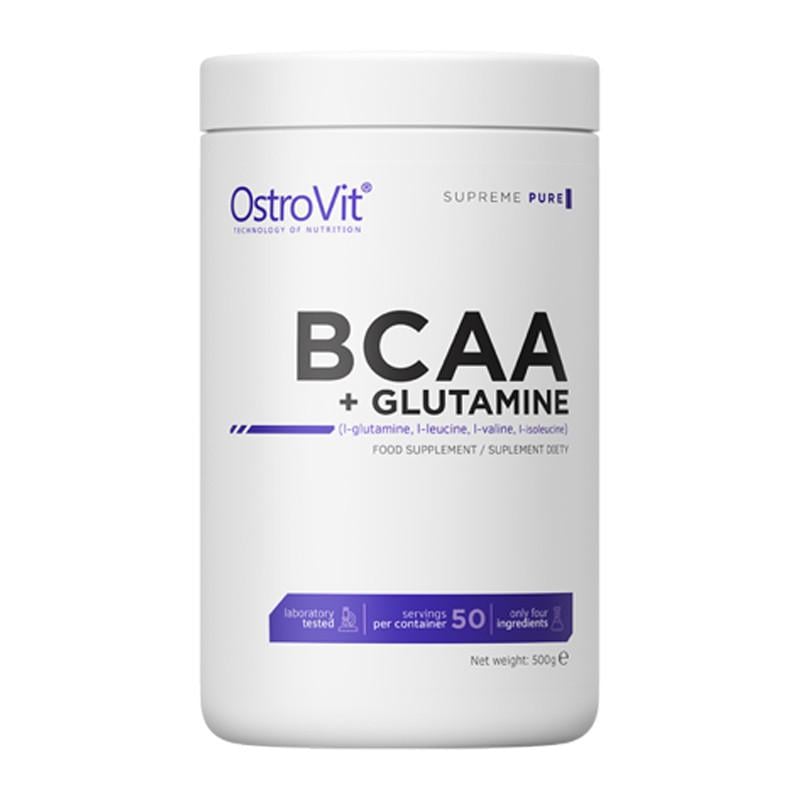 Аминокислоты OstroVit BCAA + Glutamine 500 г Без вкуса (08483-01)