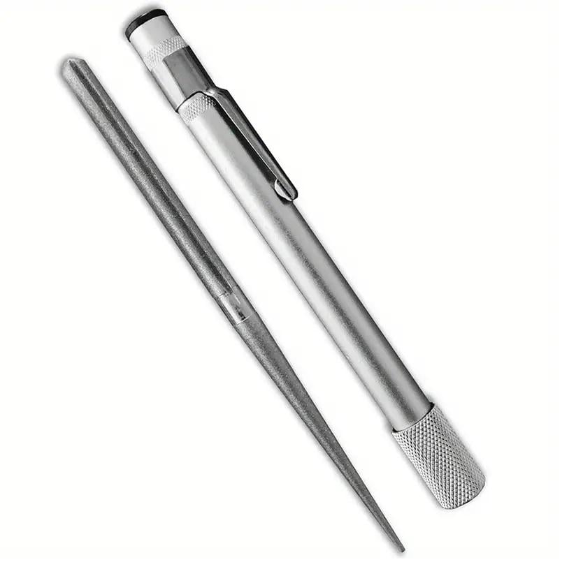 Точилка для ножів/ножиць/гачків кишенькова алмазна Сріблястий (450)