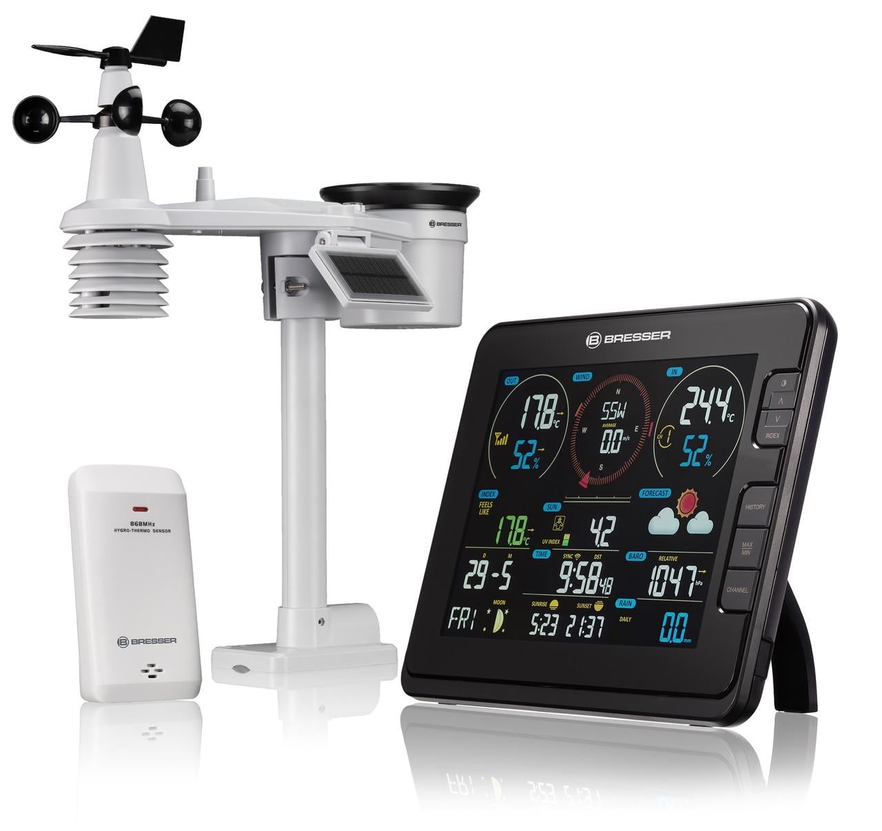 Метеостанция Bresser Professional WIFI Weather Centre 7в1 цветной дисплей (WSX3001C)