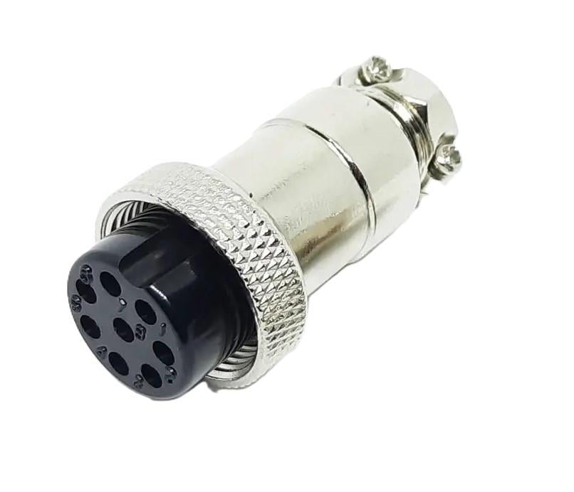 Разъем авиационный соединительный GX20-20M-8A 8 pin розетка (2902552494) Разъем авиационный соединительный GX20-20M-8A 8 pin розетка (2902552494)