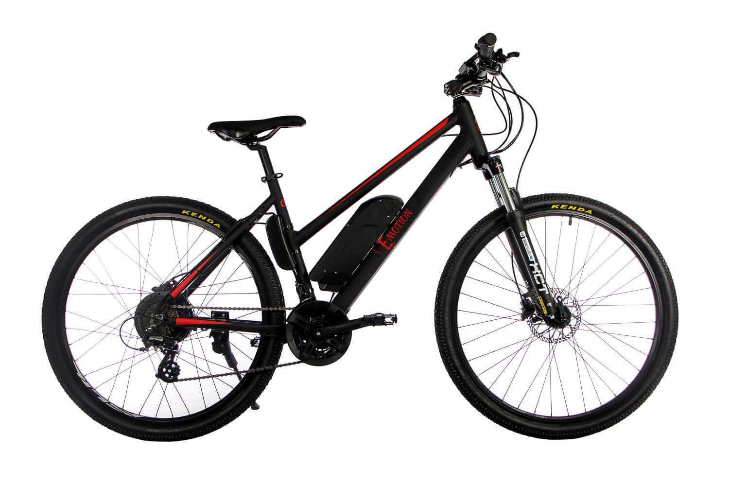 Электровелосипед женский E-Motion City GT механические тормоза 27,5/18 36 V 12 Ah 500 W Черно-красный (EMCGT275CK)