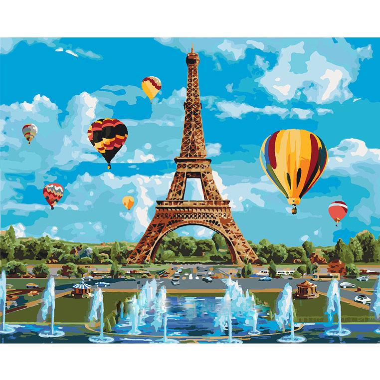 Картина за номерами Ідейка КН2179 Місто кохання 40х50 см (L038629)