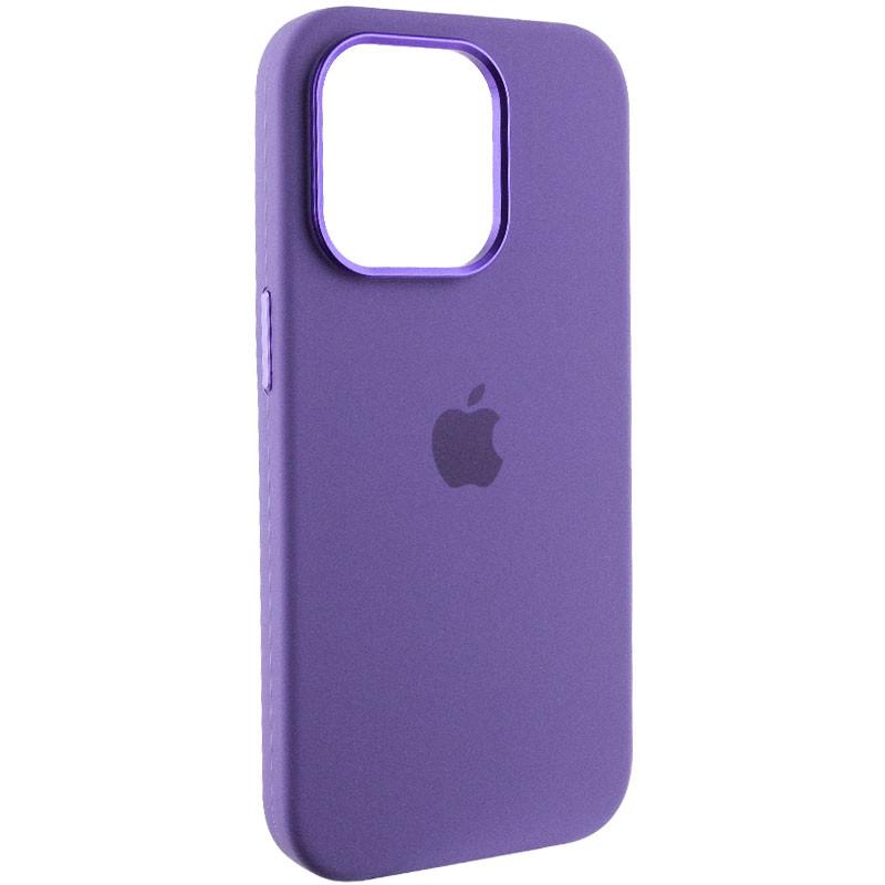 Противоударный чехол Silicone Case Metal Buttons (AA) для Apple iPhone 13 Pro (6.1") Фиолетовый / Iris