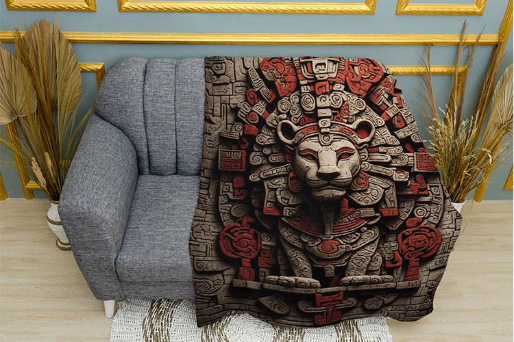 Плед PromoZP Лев Майя плюш двухслойный 135х150 см (102377-1)