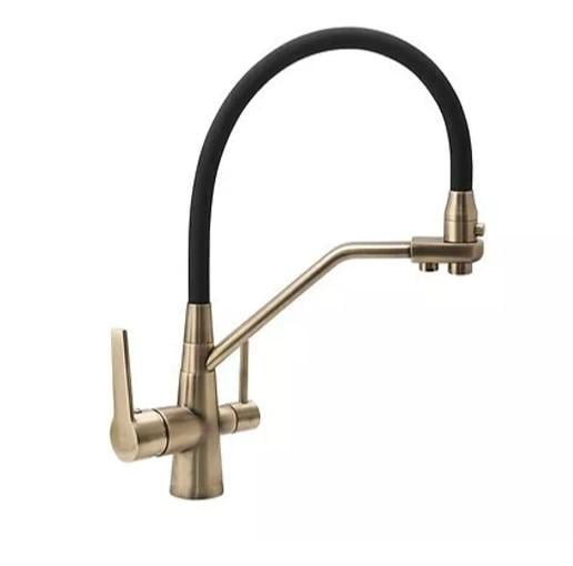 Смеситель для кухни Frap F4374-4 с выходом для питьевой воды (57856)
