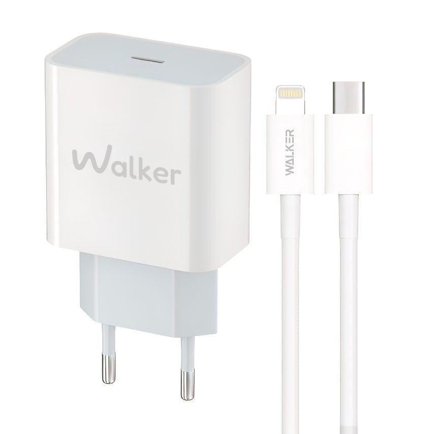 Адаптер Walker PD/3A/20 W/Data Cable Type-C to Lightning White (WH-39)