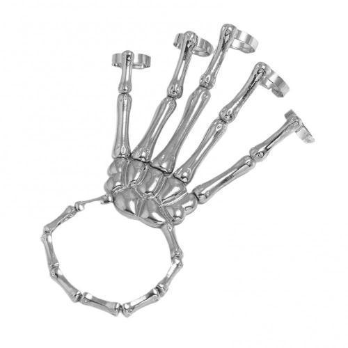 Браслет LVNENED на запястье для Хэллоуина Серебристый