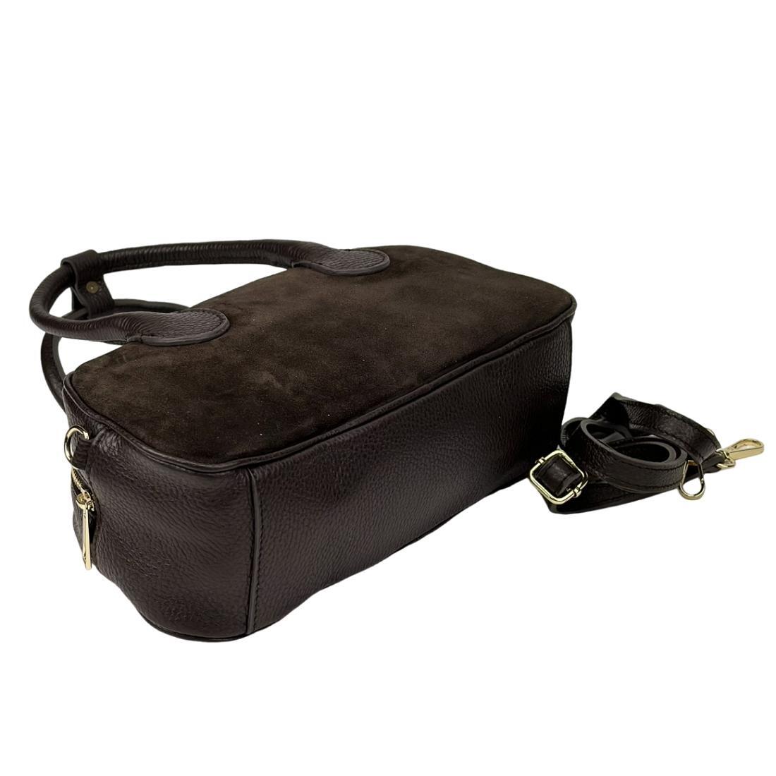 Жіноча сумка Royal Bag F-IT-3017DB замшева Шоколадний (8146) - фото 7 Жіноча сумка Royal Bag F-IT-3017DB замшева Шоколадний (8146) - фото 7