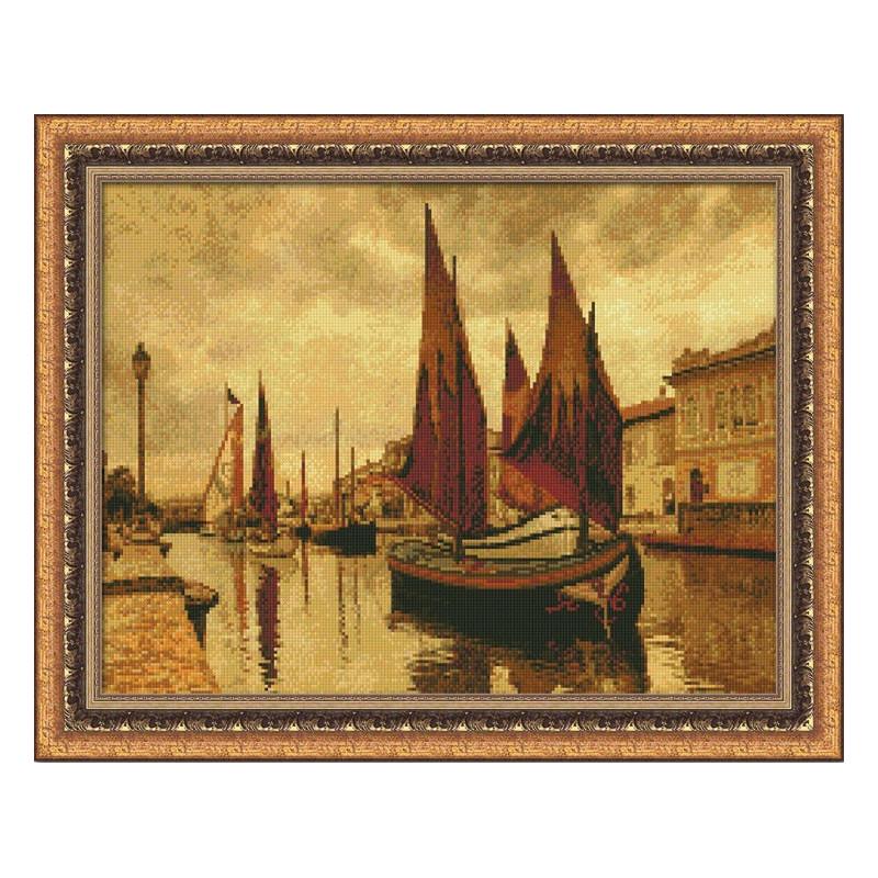 Набір для вишивання хрестиком Юнона 0114 Тиха гавань (1859)