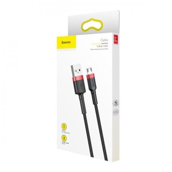 Кабель Baseus Cafule Micro USB 2,4A 1 м Red/black - фото 6