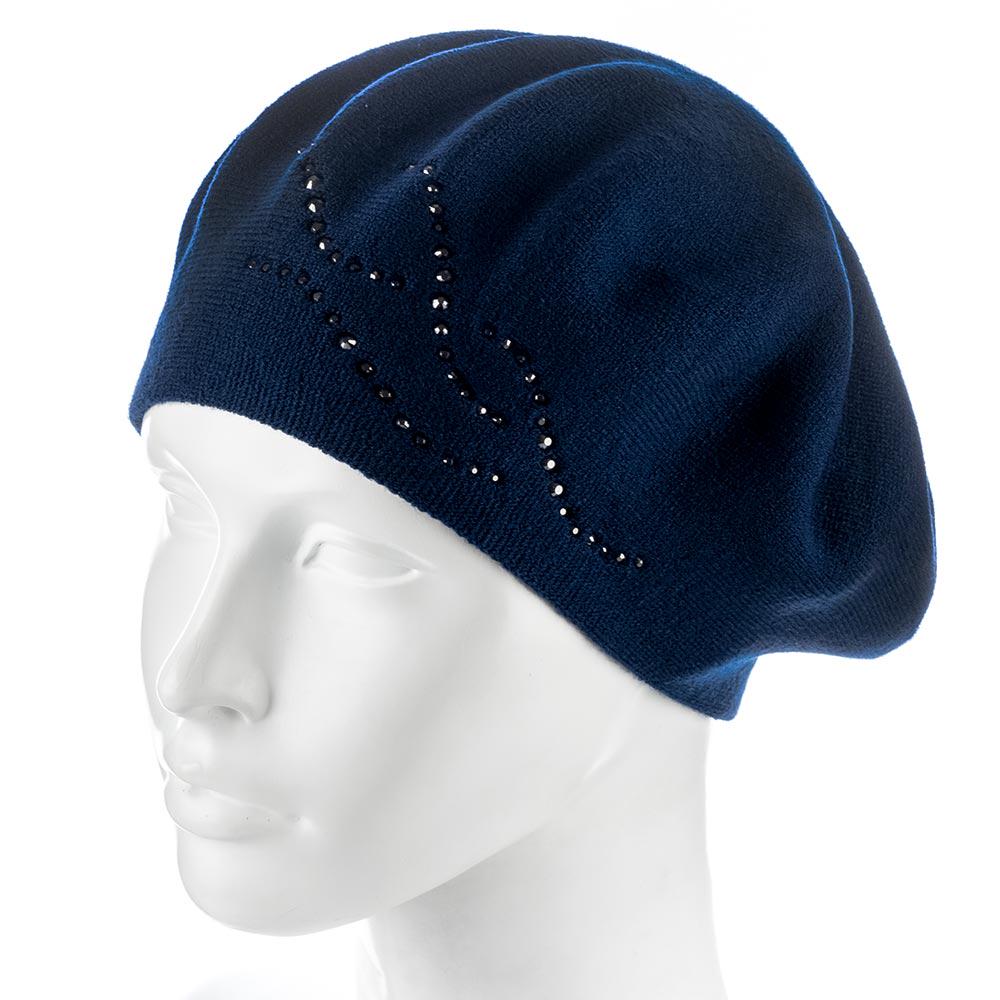 Берет женский Zolly ZH238 двойной шерстяной Синий (117776)