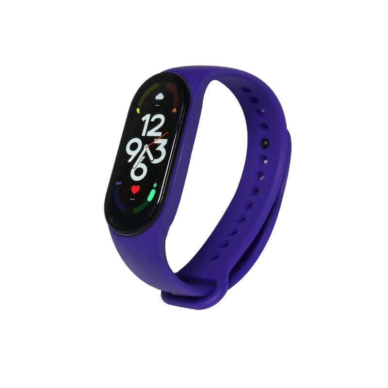 Ремешок Xiaomi Mi Smart Band 7/6/5 силиконовый Синий/Фиолетовый (1342P) Ремешок Xiaomi Mi Smart Band 7/6/5 силиконовый Синий/Фиолетовый (1342P)