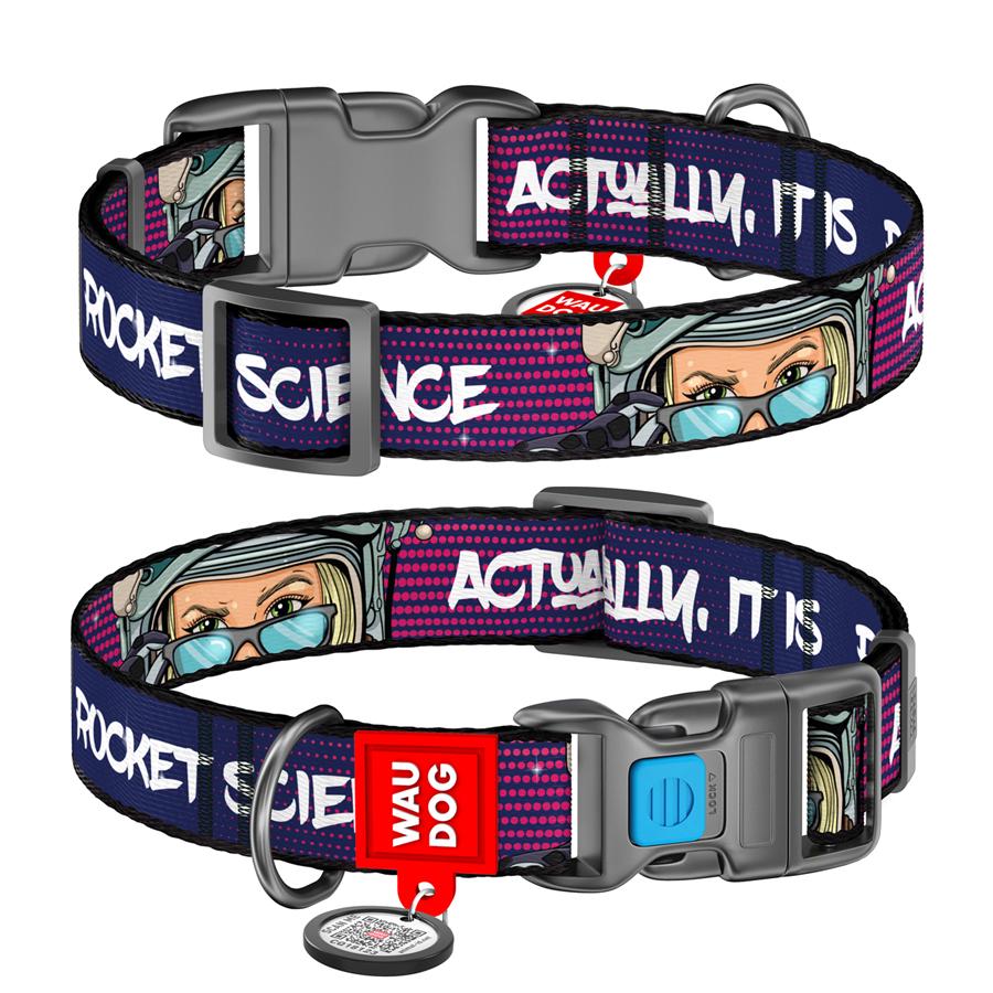 Ошейник для собак с QR-паспортом Waudog Nylon Космос Ракетостроение пластиковый фастекс L 25 мм 31-49 см Blue (4503-0124) Ошейник для собак с QR-паспортом Waudog Nylon Космос Ракетостроение пластиковый фастекс L 25 мм 31-49 см Blue (4503-0124)