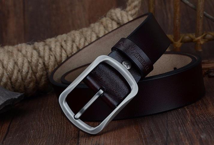 Ремень кожаный Cowather 130 см Коричневый (10489834)