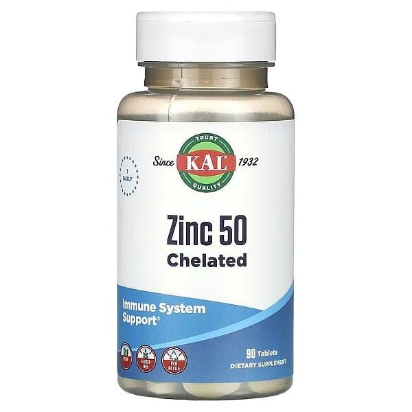 Микроэлемент цинк KAL Zinc 50 Chelated 90 табл. (000023522)