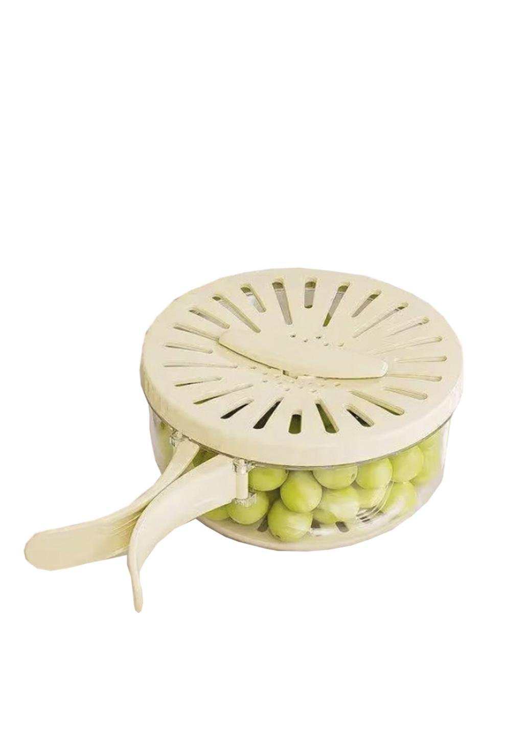 Ковшик-друшлак для миття ягід та фруктів Laska з розкладними ручками Молочний (547654)