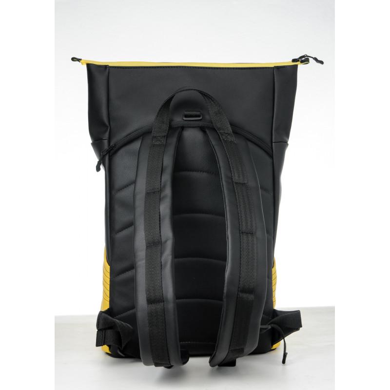 Рюкзак ролл Sambag RollTop MQN 41x27x18 см Черный с желтым - фото 4