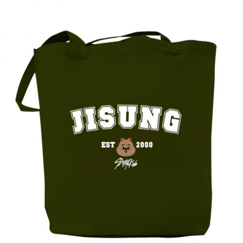 Шоппер Jisung Stray Kids 37x41 см Хаки (12846456-23-182223)