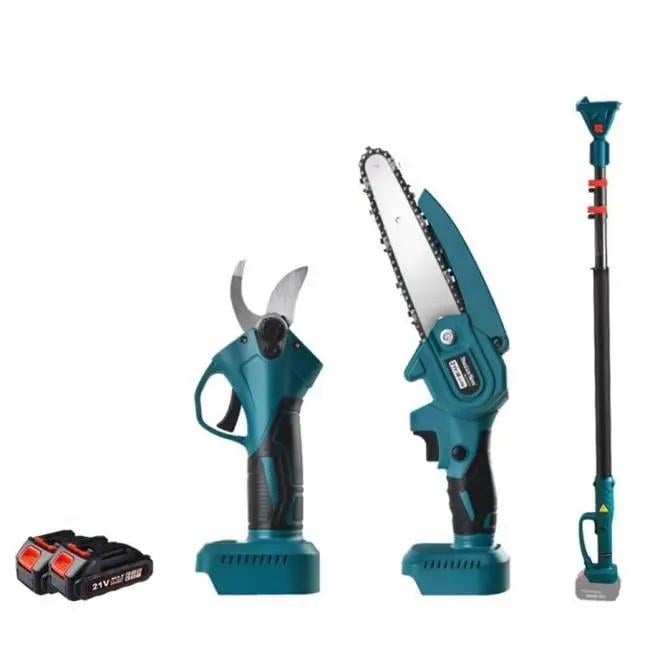 Набор садовый электрический Electric Tool 9485 с мини-пилой/секатором/телескопической штангой/2 АКБ (28360890) - фото 2 Набор садовый электрический Electric Tool 9485 с мини-пилой/секатором/телескопической штангой/2 АКБ (28360890) - фото 2