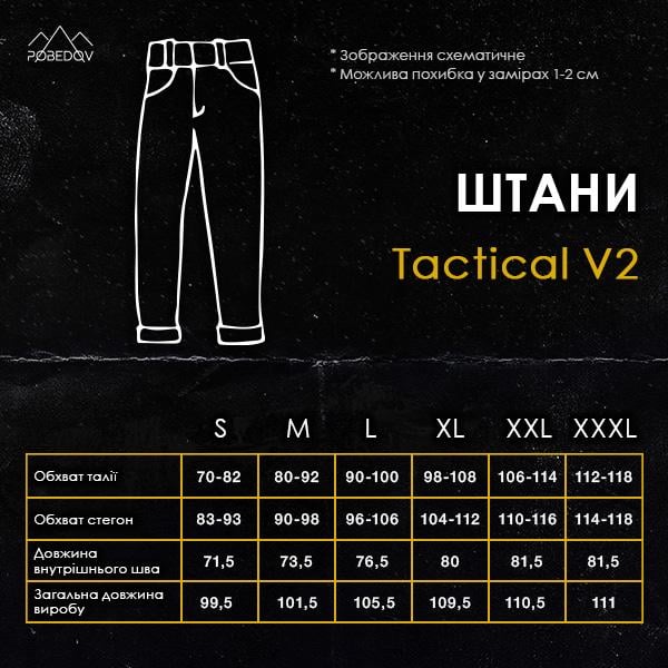 Штани-карго Pobedov Tactical V2 S Чорний (PNcr2 001Sba) - фото 6