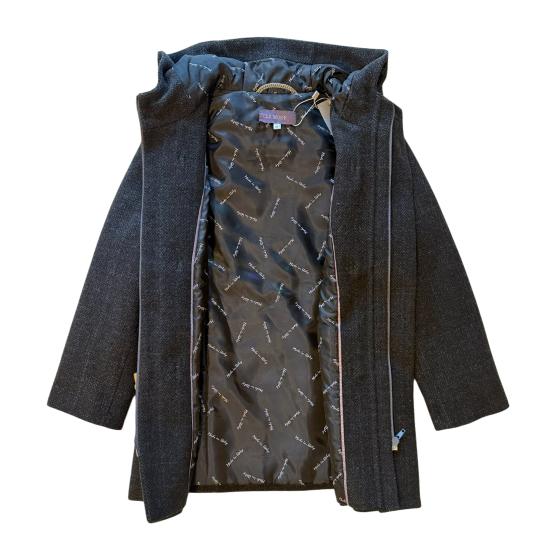 Пальто дитяче демісезонне CLE шерстяне для хлопчика 128 см Сірий - фото 3 Пальто дитяче демісезонне CLE шерстяне для хлопчика 128 см Сірий - фото 3