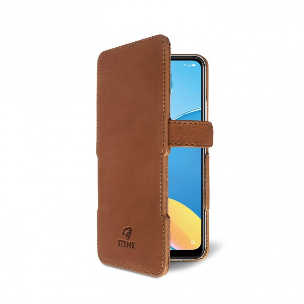 Чехол книжка Stenk Prime для OPPO A15s Коричневый (68786)