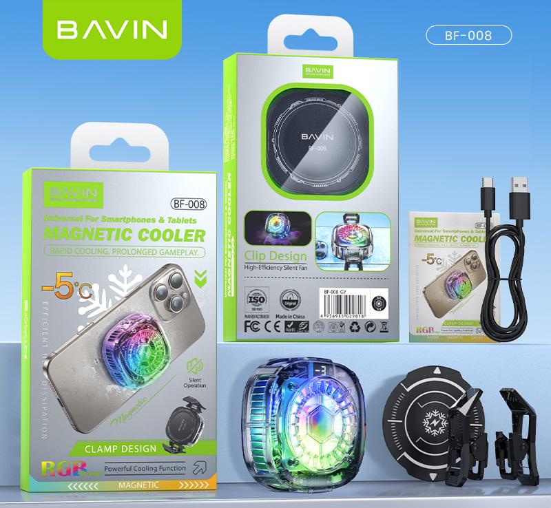 Игровой охладитель для смартфона BAVIN BF-008-5°C RGB Type-C Gray (BF-008 GY) - фото 11 Игровой охладитель для смартфона BAVIN BF-008-5°C RGB Type-C Gray (BF-008 GY) - фото 11