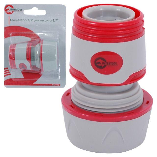 Коннектор Intertool GE-1117 1/2" для шланга 3/4" (122500)