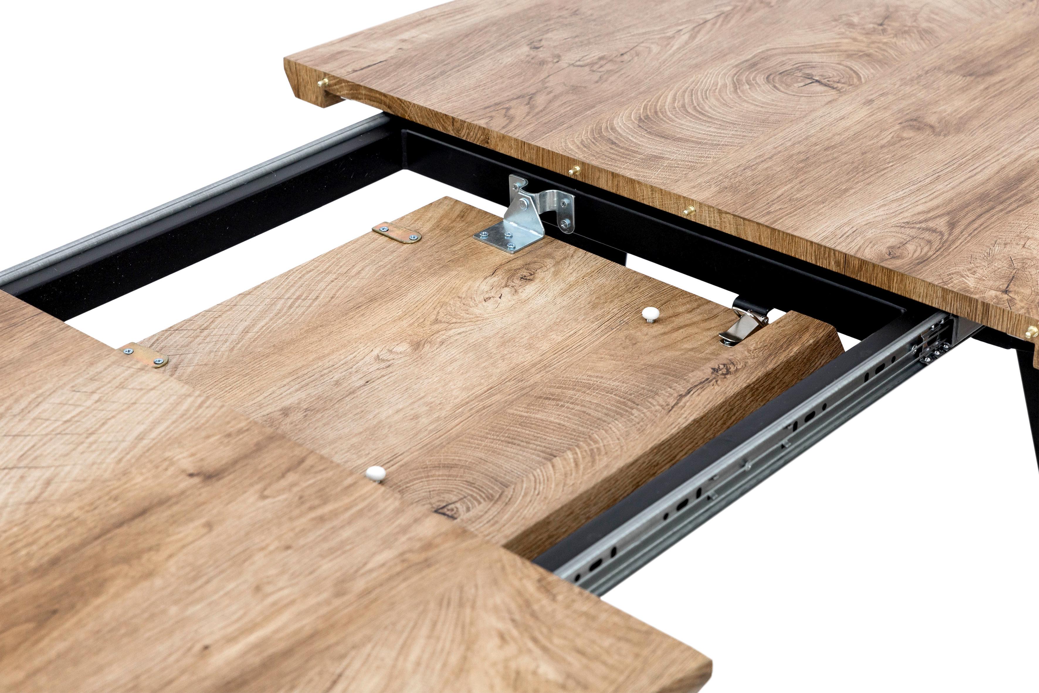 Обеденный стол Грейс Лагуна искусственный шпон МДФ 1200/1600х800х760 мм Черный (GAА0055441) - фото 9