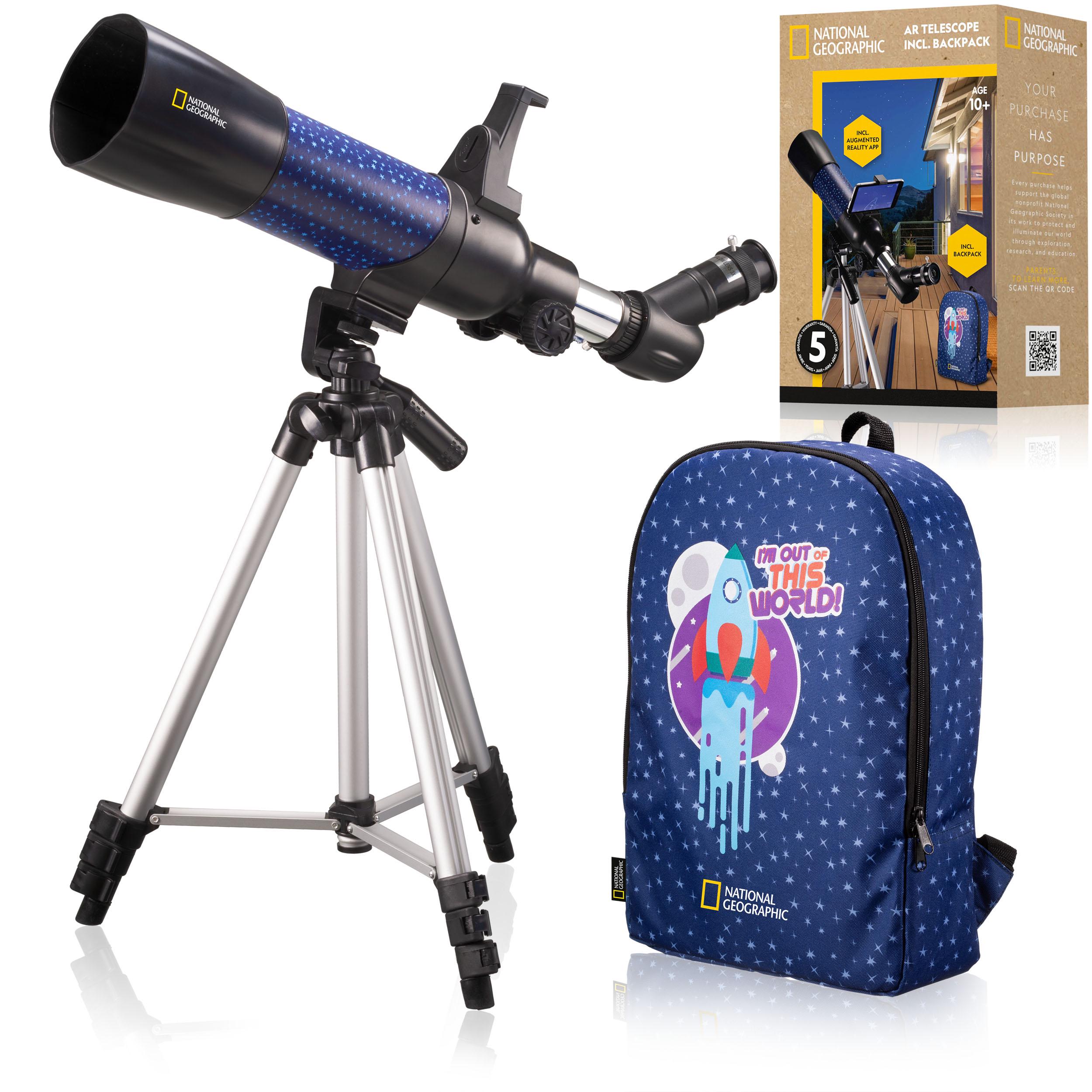 Телескоп National Geographic Junior 70/400 AR с адаптером для смартфона + рюкзак (9101003) Телескоп National Geographic Junior 70/400 AR с адаптером для смартфона + рюкзак (9101003)