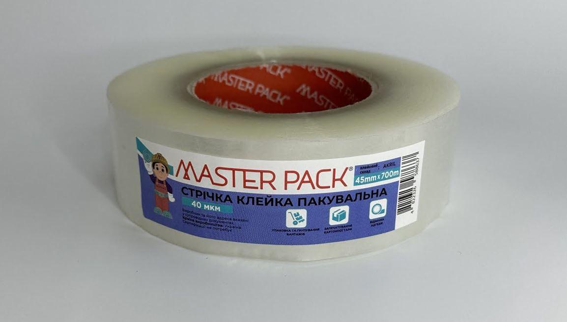Лента упаковочная клейкая Master Pack 45 мм 700 м Прозрачный