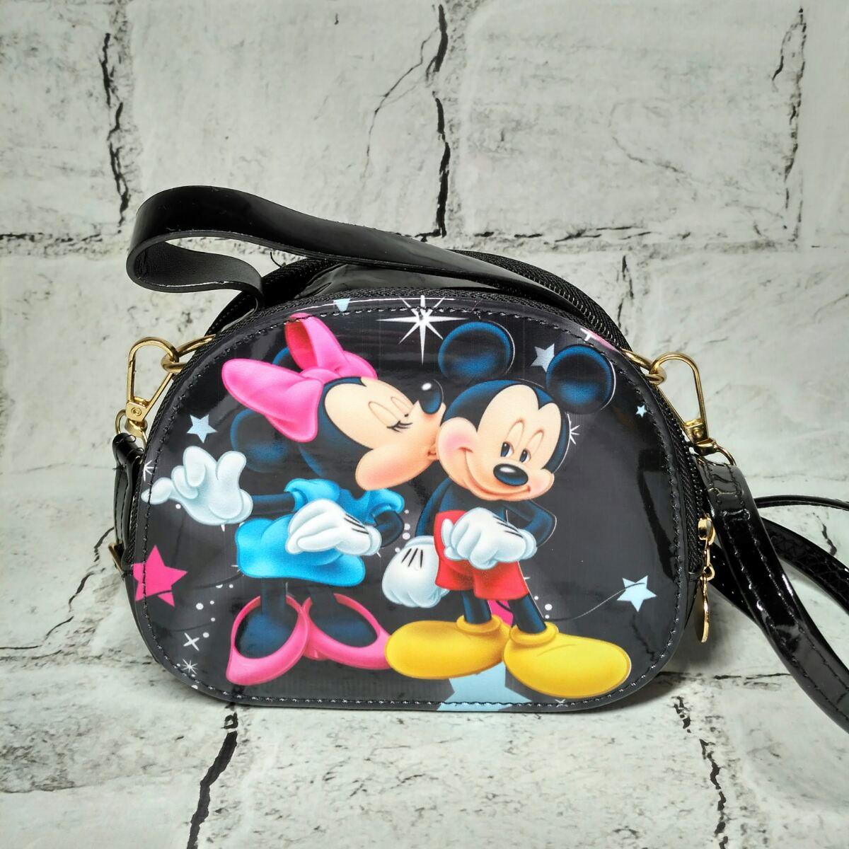 Сумочка дитяча для дівчинки лакова з ремінцем Міккі 15х12х5 см Чорний (731-9) - фото 1