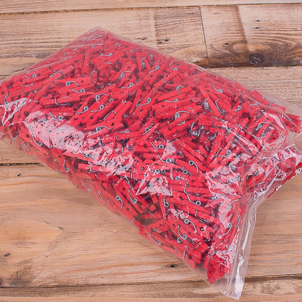 Прищепки 2,5 см 1000 шт. Красный (4724-1)