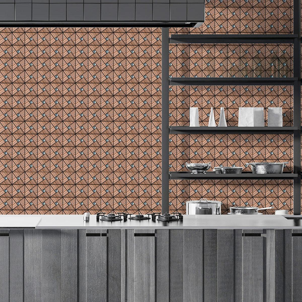 Плитка алюмінієва самоклеюча 300х300х3 мм Бронза (SW-00001927) - фото 7