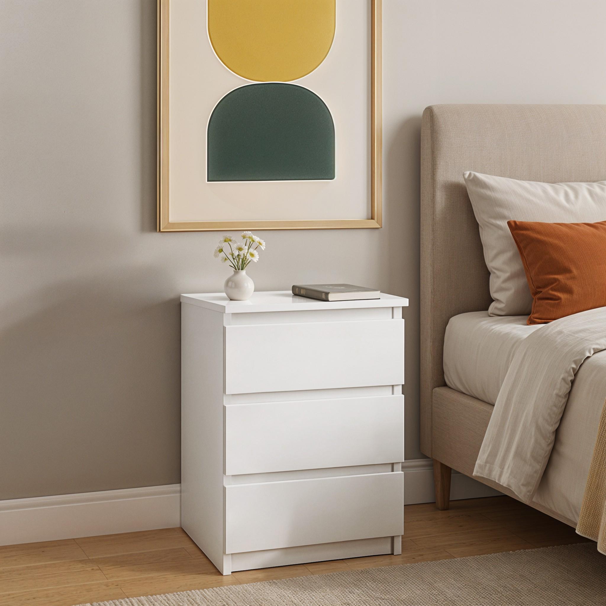 Тумба приліжкова Kvatro 3 354х340х600 мм Білий
