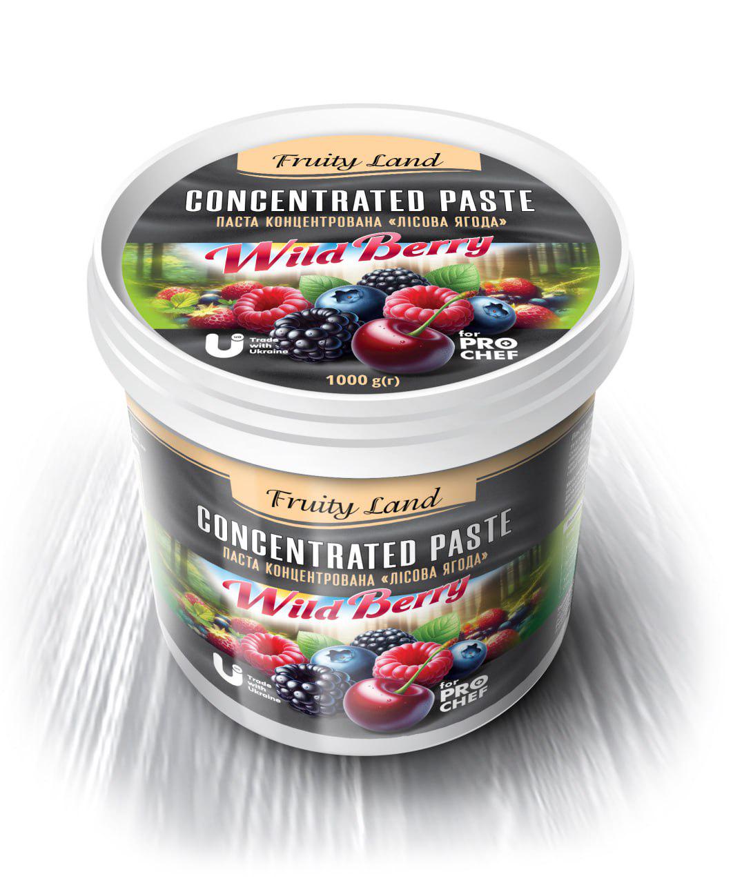 Паста концентрированная Fruityland Лесные ягоды 1 кг