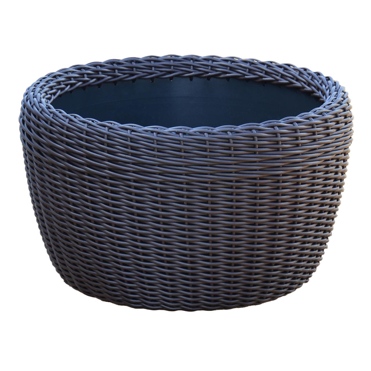 Кашпо велике для рослин та квітів з штучного ротангу/ручної роботи 60 л Венге (12343669) - фото 1 Кашпо велике для рослин та квітів з штучного ротангу/ручної роботи 60 л Венге (12343669) - фото 1