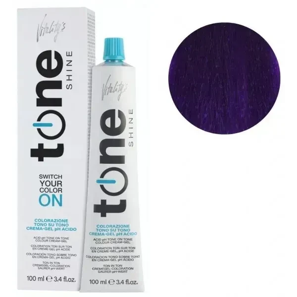 Гель-краска для волос тонирующая безамиачная Tone Shine Vitality's Violet Фиолетовый 100 мл Гель-краска для волос тонирующая безамиачная Tone Shine Vitality's Violet Фиолетовый 100 мл