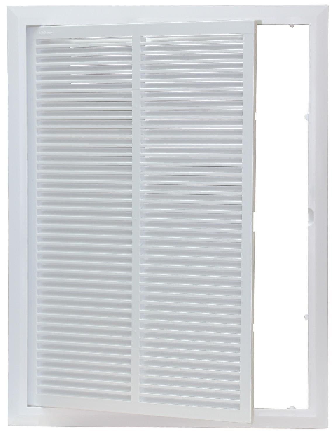 Дверца ревизионная МиниМакс с решеткой 300x400 мм Белый (dr186)