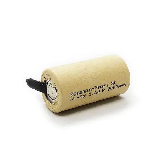 Аккумулятор банка Bossman Profi SC Ni-Cd 1,2V 2000mAh для электроинструментов с контактами под пайку