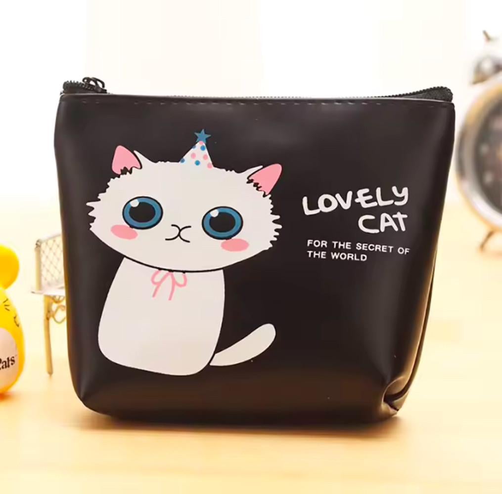 Мини-кошелек для монет и карт Lovely Cat Черный (816877770)
