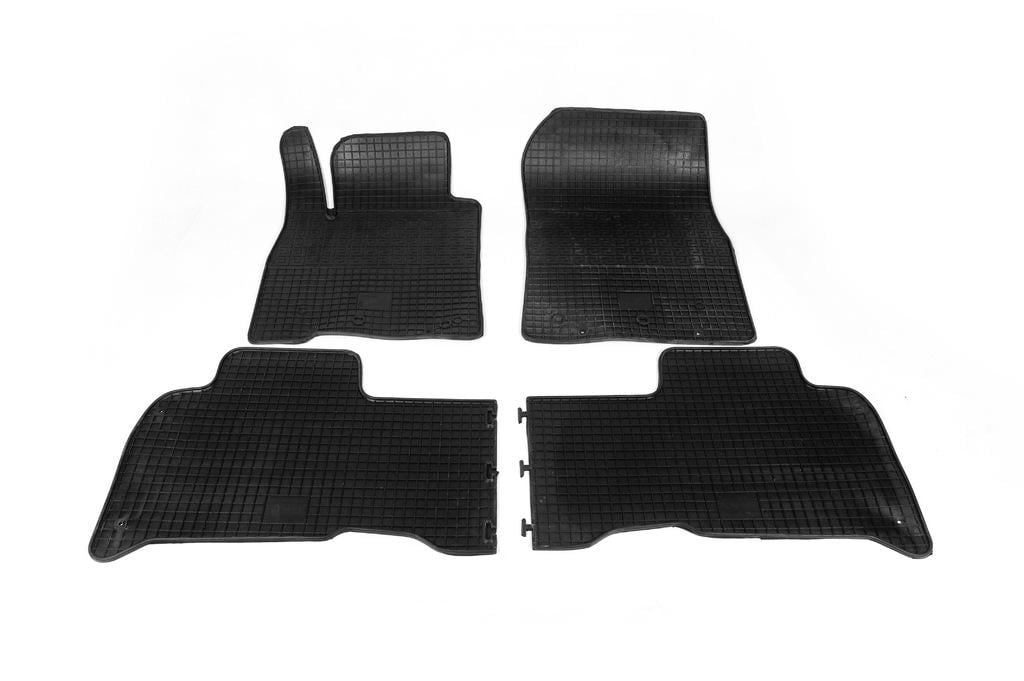 Резиновые коврики Polytep для Toyota Land Cruiser 200 резина Черный