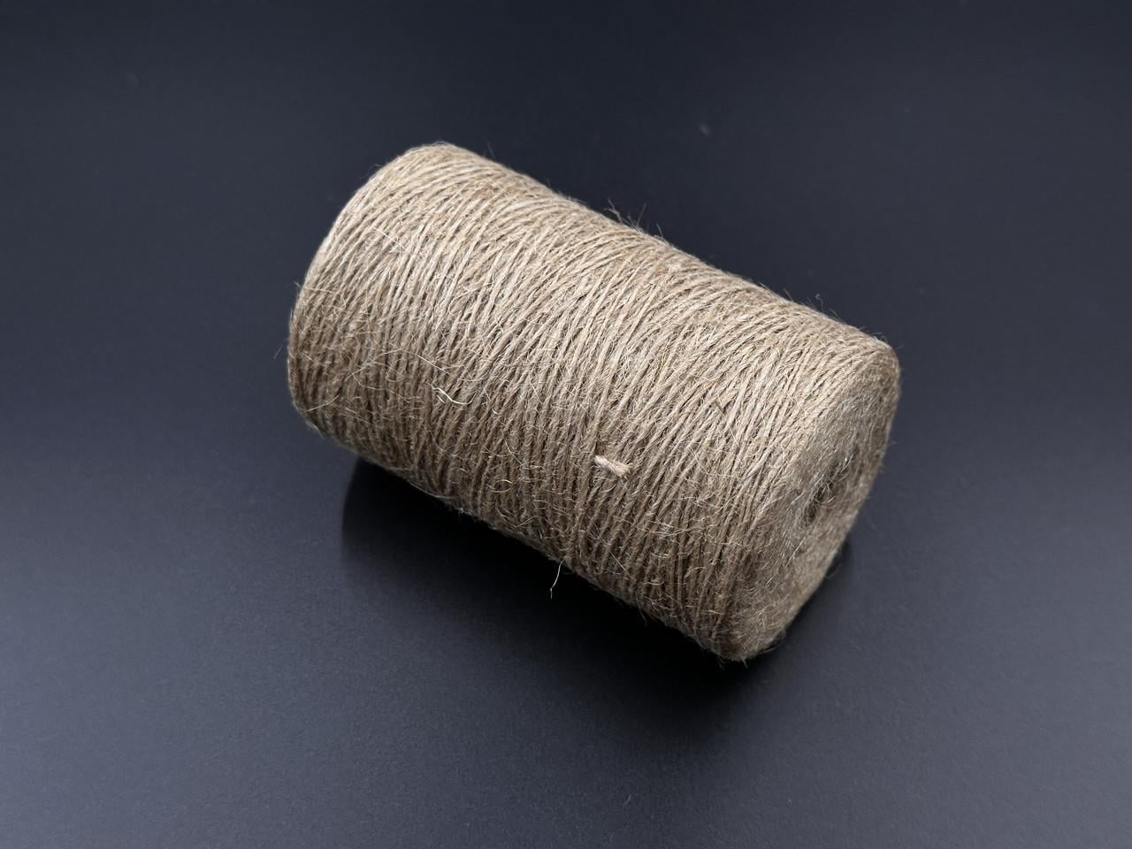 Шпагат джутовый натуральный льняной витой 1 мм 400 м (LF-021-3)
